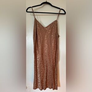 Topshop Leopard Slip Mini Dress